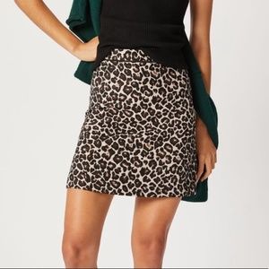 ANTHROPOLOGIE GRACEANN LEOPARD MINI SKIRT